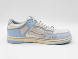 Amiri Skel Low Top Sneakers In White & Powder Blue Leather Size 11 Fw0625lxzdu