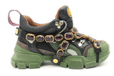 Gucci Flashtrek Sneakers With Removable Purple Crystal Embellishments Eb0526crsa