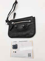 Balenciaga Le Cagole Black Leather Coin Purse Eb1225wxzde