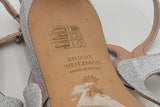 Stuart Weitzman Mariposa Glitter Leather Heels Size 7.5 Eb0526oxsa
