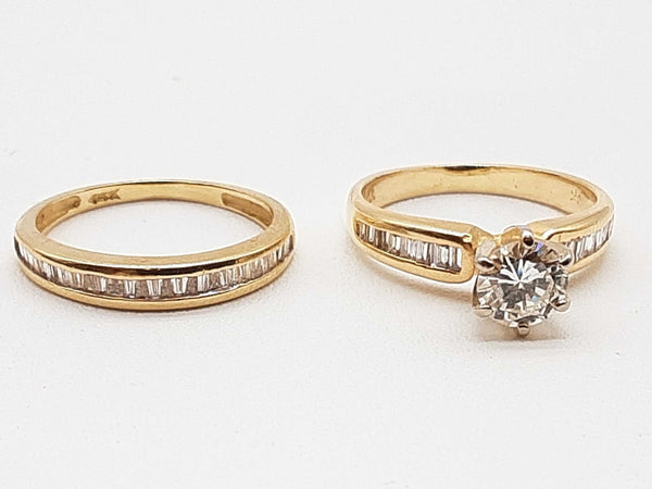 1.50 Ctw Diamonds 14k Yellow Gold 4.0g Ring Set Size 4.25 Do0324rrxde