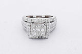 1.32cttw Diamond Ring In 10k White Gold 7.1 Grams Size 2 Eb0926rxzsa