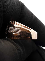 0.43 Cttw Diamond & 10k Rose Gold Cluster Signet Ring 7 Grams Size 9.75 Fw0726ixzdu