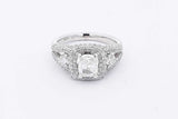 1.55cttw Diamond Ring In 14k White Gold 5.1 Grams Size 6.25 Eb0825oxxzsa
