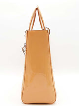 Christian Dior Lady Dior Cannage Patent Leather Tote Bag Eb0826cxzde