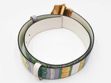 Versace Reversible Barocco & White Leather Belt & Medusa Buckle Fw1125lzxdu