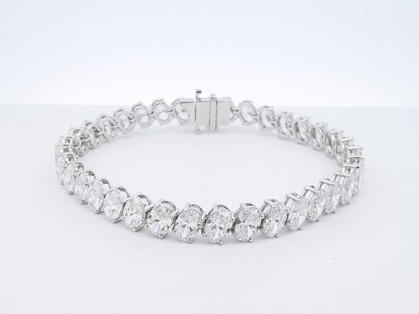 18.0 Cttw Lab Grown Diamond & 14k Gold Bracelet 12.9 Gram 6.25 Inch Fw0425prxzdu