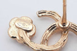 Chanel Cc Camellia Gold Tone Stud Earrings 2.8 Grams Eb1025lordu