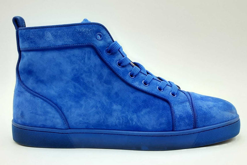 Christian Louboutin Blue Suede Orlato Flat Sneakers Size 46 Eb1224oxzsa