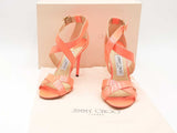Jimmy Choo Neon Patent Lottie Heels Orange Size 36.5 Aa0826rzsa
