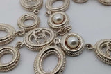 Chanel Gold Tone Multistrand Pearl Cc Logo Bracelet 8.5 Inch Eb0626pxzsa