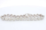 10k White Gold 7.28ctw Diamond Tennis Bracelet 7 Inch 15.3 Grams Eb0524lorxdu