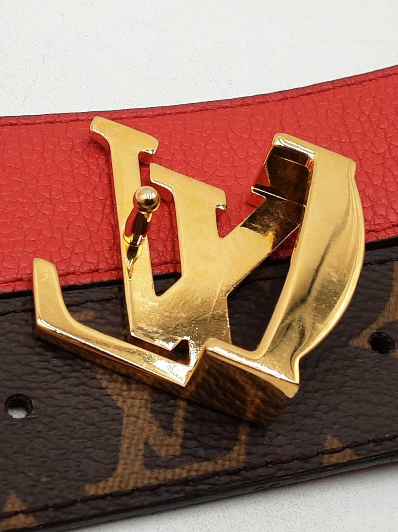 Louis Vuitton Lv Initiales Buckle & Reversible Leather Belt Size 30 Fw0525lrzdu