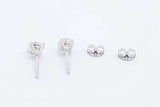 1.0ctw Lab Grown Diamond Stud Earrings In 14k White Gold 0.7 Grams Eb0325lessa
