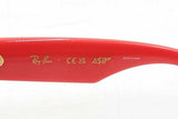 Ray-ban Rb 4940 Red Wayfarer Puffer Sunglasses Eb1125ixdu