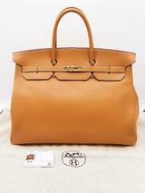 Hermes Birkin 40 Gold Tan Clemence Gold Hardware Handbag Do0424csxzde