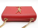 Yves Saint Laurent Ysl Kate Red Leather Chain Crossbody Bag Do0726pxzde