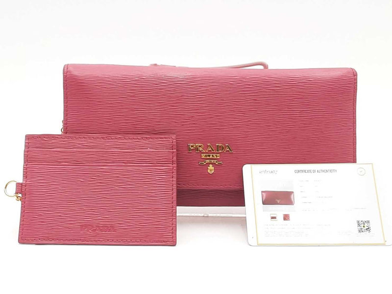 Prada Saffiano Leather Fold Over Continental Wallet Pink Aa0625lzxsa