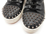 Christian Louboutin Smartic Black Leather Studded Boots Size Eu 44 Do0325wxzde