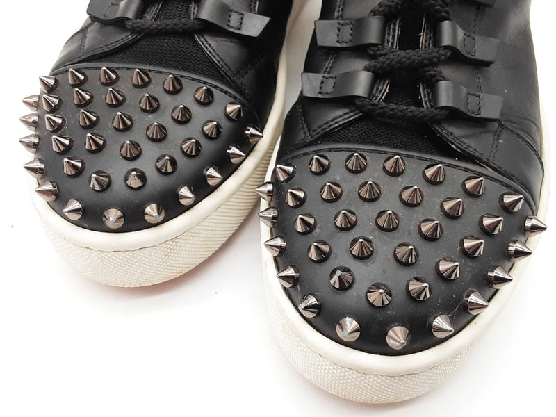 Christian Louboutin Smartic Black Leather Studded Boots Size Eu 44 Do0325wxzde