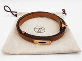 Hermes Kelly 18 Gold Brown Epsom Leather Adjustable Belt Do0526orxde