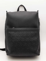 Salvatore Ferragamo Embossed Gancini Black Leather Backpack Eb1225irxsa