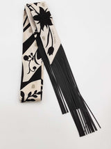 Hermes Bouquet Final Silk & Leather Fringe Twilly Eb0126exzsa