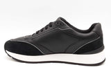 Versace Milano Black Leather & Suede Sneakers Size 44 Eb0626lrxsa
