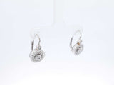 0.32 Cttw Diamond & 14k White Gold Halo Drop Earrings 4.3 Grams Fw0826ocrdu