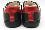 Gucci Ace Logo Strap Black Leather Sneakers Size 7.5 Eb0526crsa