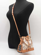 Louis Vuitton 2way Nano Noé In Beige & Multicolor Monogram Jacquard Fw0426sxzdu