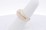 14k Yellow Gold Ribbed Dome Ring 7.2 Grams Size 6.5 Eb1224owxsa