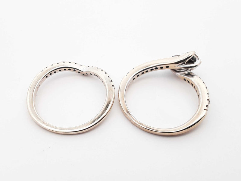 Ever Us 0.70 Cttw Diamond & 10k Gold Bridal Set 4.4 Grams Size 5.5 Fw0325lsxdu