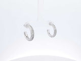 2.52 Cttw Pavé Diamond & 18k White Gold Half Hoop Stud Earrings 6.1 Grams Fw0626rzxdu