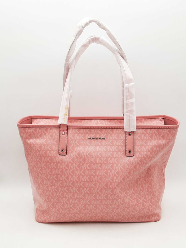Michael Kors Logo Carter Top Zip Tote Bag Pink Sd0825rzsa