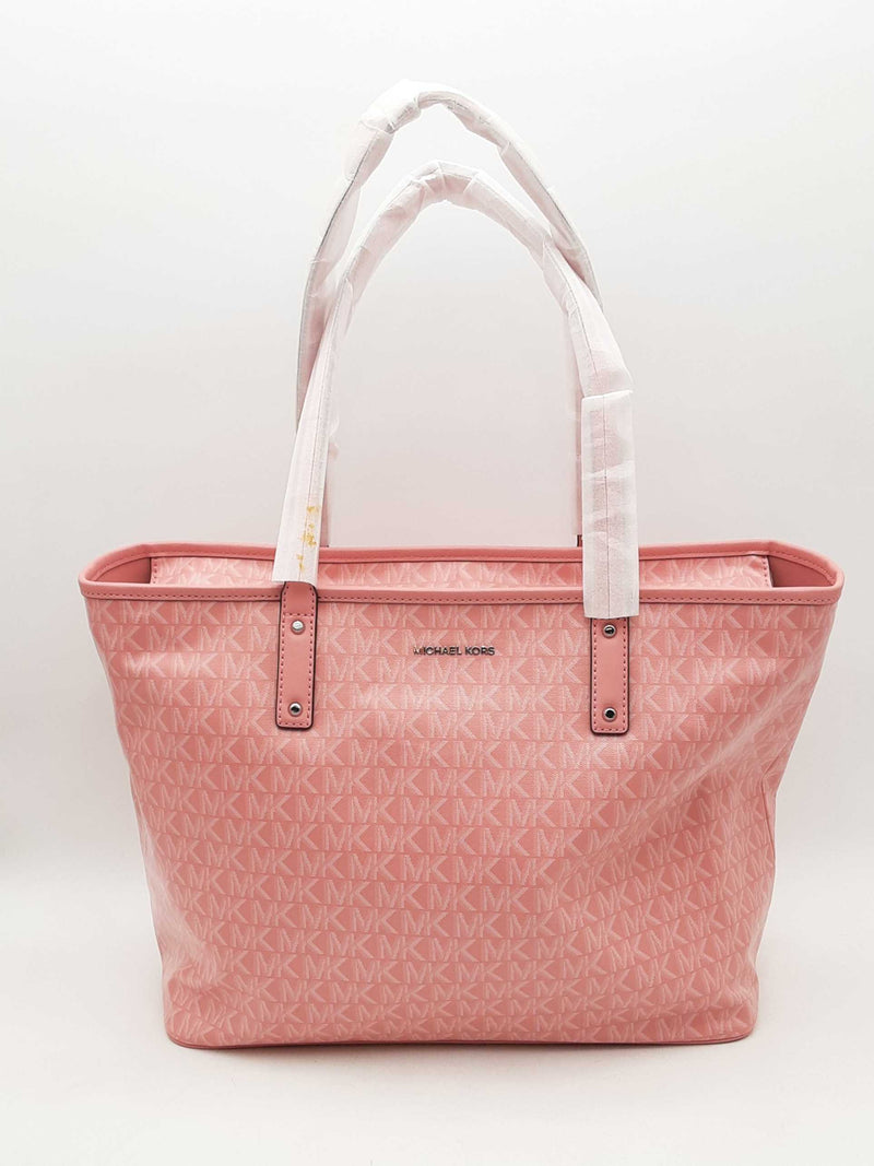 Michael Kors Logo Carter Top Zip Tote Bag Pink Sd0825rzsa