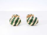 Tiffany & Co. Schlumberger Olive Cuff Links In 18k Gold 15.2 Gram Fw008826llxzdu