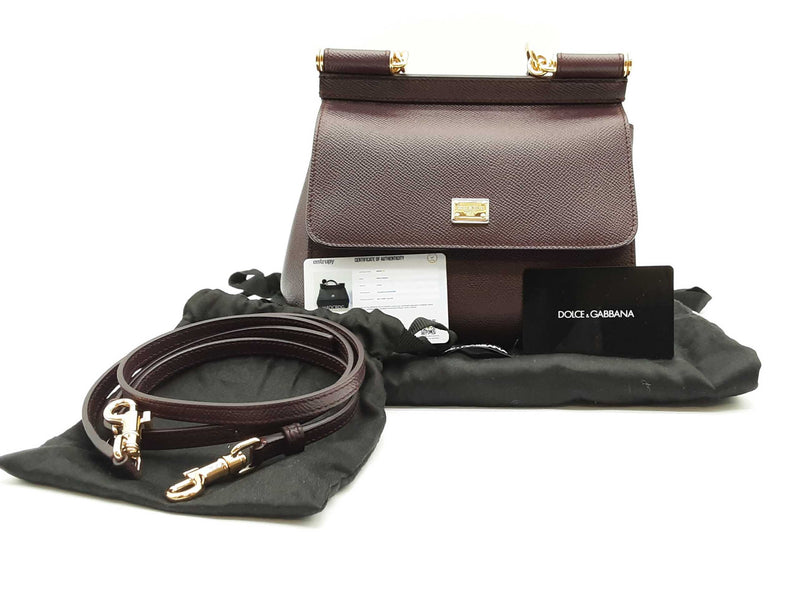 Dolce & Gabbana Sicily Dark Purple Handbag Sd0425irz