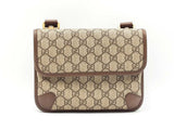 Gucci Neo Double Flap Messenger Bag In Gg Supreme Monogram Canvas Fw0425ixzdu