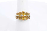 Yellow Gemstone & Diamond Ring In 14k Yellow Gold 3.5 Grams Size 7.5 Eb1024loxsa