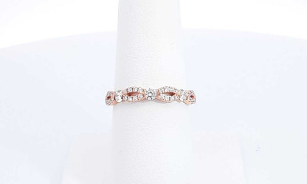 14k Rose Gold Lab Grown Diamond Ring Size 7 Eblsedu 144020004864