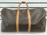 Louis Vuitton Keepall Bandouliere 55 Brown Duffle Mk0826elzmia
