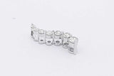 0.42cttw Diamond Graduated Journey Pendant 14k White Gold 1.1 Grams Eb0326llxsa