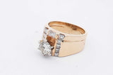 2.18cttw Diamond Ring In 14k Yellow Gold 10.2 Grams Size 8.25 Eb0725ocxzsa