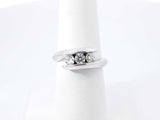 0.45 Cttw Diamond Bypass Ring In 18k White Gold 7 Grams Size 6.75 Fw0626errdu