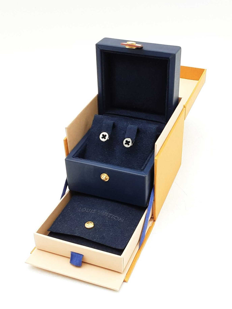 Louis Vuitton Empreinte Stud Earrings In 18k White Gold 3.1 Grams Fw1125rzxdu