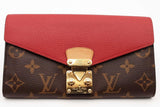 Louis Vuitton Monogram Canvas & Red Leather Pallas Wallet Eb0926lxzsa