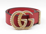 Gucci Torchon Double G 40mm Belt In Hibiscus Red Leather Size 80|32 Fw0326crdu
