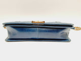 Chanel Large Blue Leather Boy Bag Crossbody (WWXZ) 144010020124 DO/SA