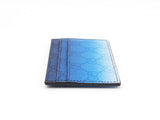 Gucci Chroma Card Case In Gradient Blue Gg Monogram Coated Canvas Fw1225lrzdu